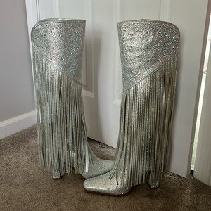 Fringe Rhinestone Cowboy Boot